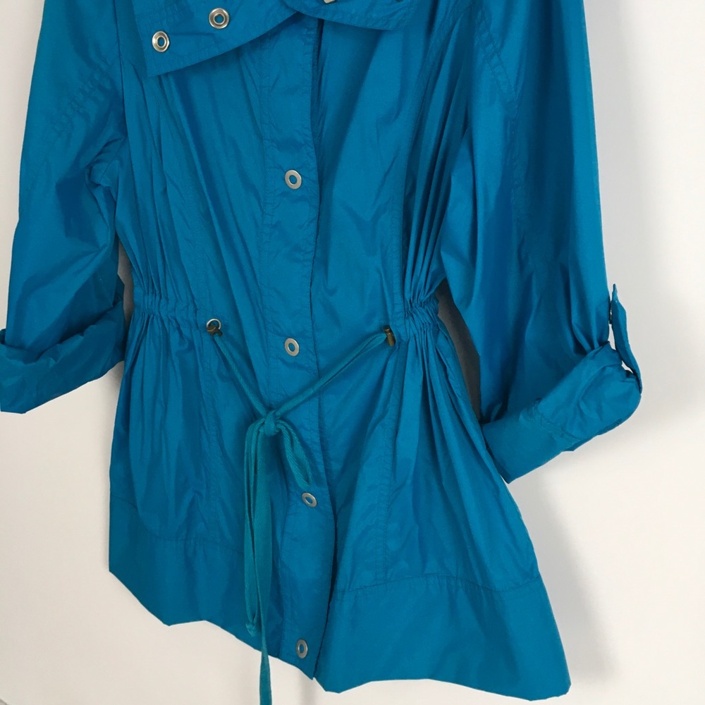 Pendleton Lightweight Windbreaker Rain Jacket Aqua Jacket Sz L - Picture 3 of 11